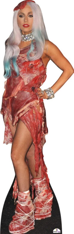 Lady Gaga In Meat Dress 296 Celebrity Cutout