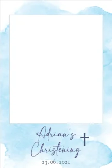 Light Blue Watercolour 309 Selfie Frame - 90cm X 60cm