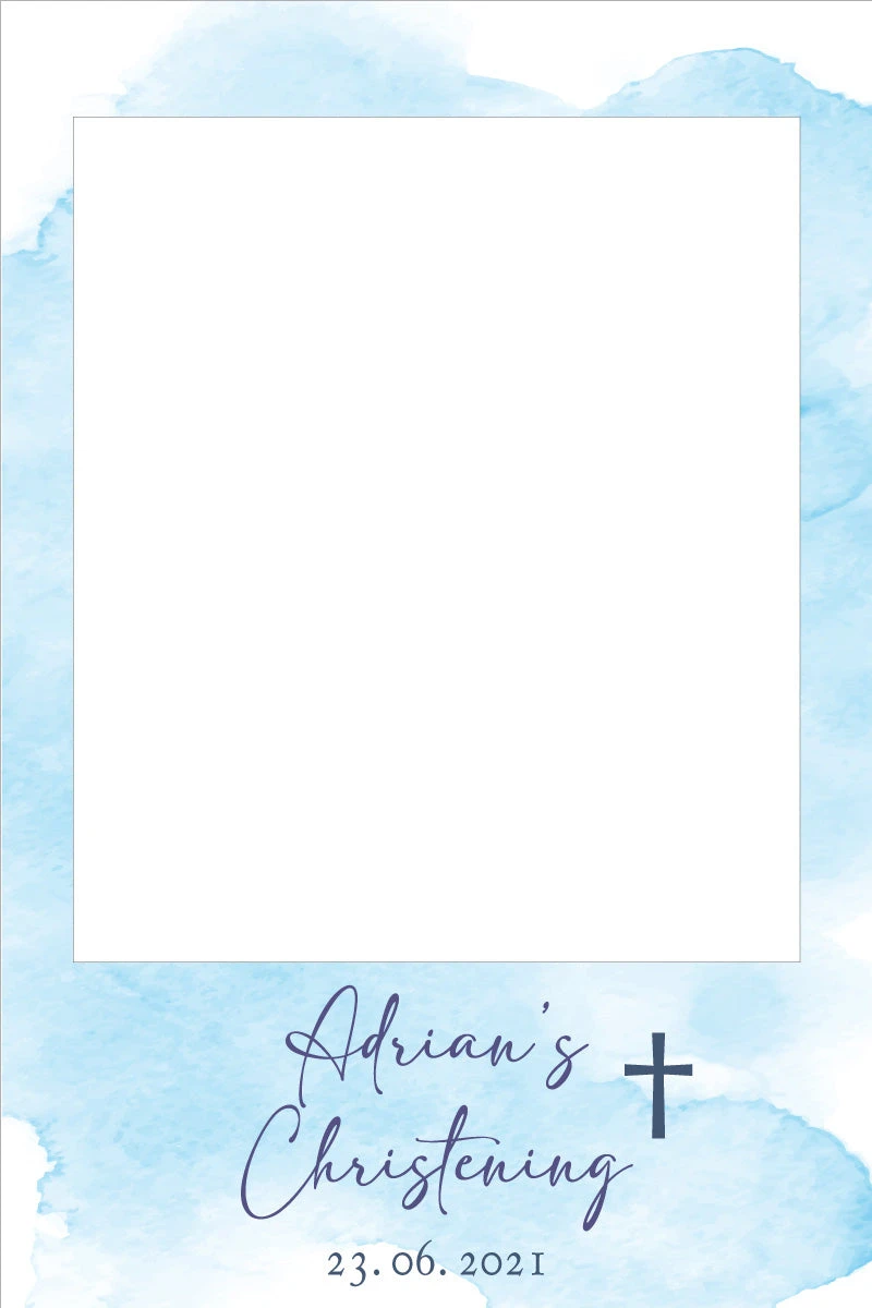 Light Blue Watercolour 309 Selfie Frame - 90cm X 60cm 3 Light Blue Watercolour 309 Selfie Frame - 90cm X 60cm