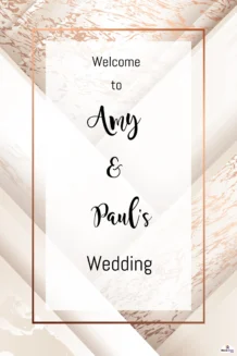 Marble Fold 106 Welcome Board - 90cm X 60cm