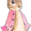 Flopsy Rabbit Pink Coat Cardboard Cutout - 110cm