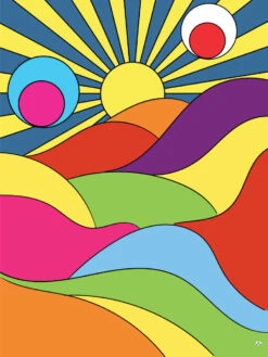 Psychedelic 217-1 Backdrop Banner - 2m H X 1.5m W