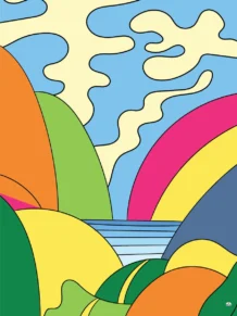 Psychedelic 217-2 Backdrop Banner - 2m H X 1.5m W