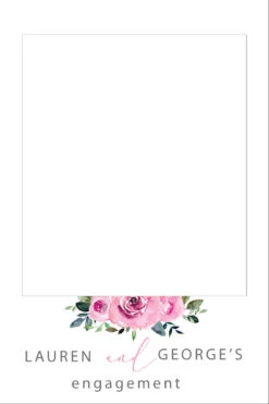 Pink Roses 302 Selfie Frame - 90cm X 60cm