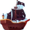 Pirate Ship 215 Cardboard Cutout