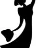 Poppins Silhouette Cardboard Cutout