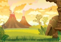 Prehistoric Dinosaur 760 Backdrop Banner - 2m H X 3m W