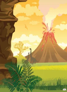 Prehistoric Dinosaur 760 Backdrop Banner - 2m H X 1.5m W