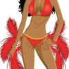 Vegas Dancer In Red Cardboard Cutout