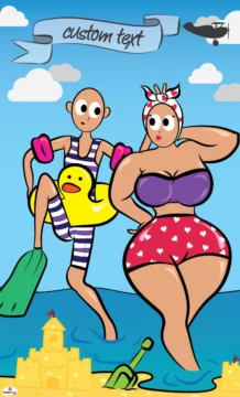 Retro Beach Vibes Cardboard Standin -Lifesize Cutouts Shop retro beach vibes standin v2 1150 x 1900 ref