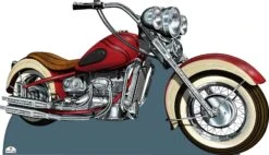 Retro Motorbike 715 Cardboard Cutout