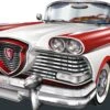 Retro Red And White Convertible 838 Cardboard Cutout