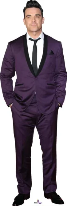 Robbie Williams In Purple Suit 499 Celebrity Cutout