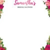 Rose Bridal Shower Backdrop Banner - 2m H X 1.5m W