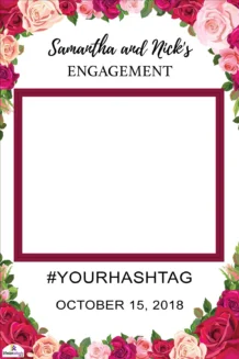 Rose Engagement Selfie Frame - 115cm X 80cm