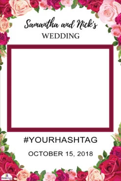 Rose Wedding Selfie Frame - 115cm X 80cm