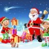 Santa And Elves Christmas - KIDS SIZE - Cardboard Standin