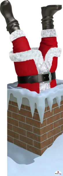 Santa In Chimney 848 Lifesize Cutout