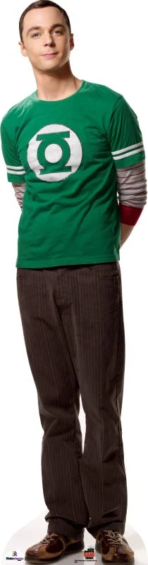 Sheldon In Green Top 456 Celebrity Cutout