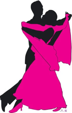 Silhouette - Dancers With Colour - Dance Party Theme Cardboard Cutout 0105 -Lifesize Cutouts Shop silhouette dancers in colour magento 0105