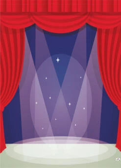 Theatre Stage Scene Backdrop 074 Banner - 2m H X 1.5m W