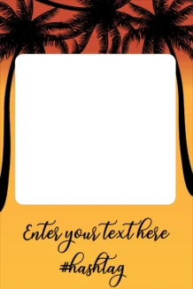 Sunset Palms 157 Selfie Frame Small - 90cm X 60cm