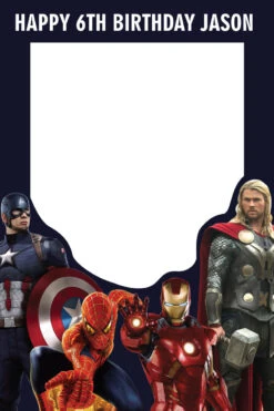 Superhero Theme 100 Selfie Frame Small - 90cm X 60cm