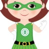 Superhero Girl 002 Cardboard Cutout -Lifesize Cutouts Shop superhero girl 002 green lantern girl pose b web 1