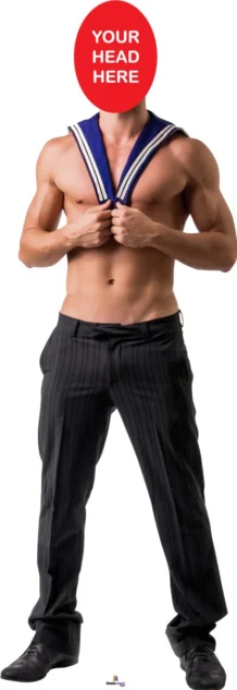 Topless Sailor 246 Head Swap Cardboard Cutout