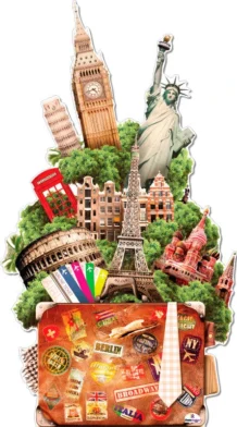 Travel Tree Cardboard Cutout 115cm X 64cm