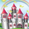 Princess Castle Backdrop Banner - 2m H X 1.5m W -Lifesize Cutouts Shop unicorn princess castle backdrop 1500 x 2000 web 1