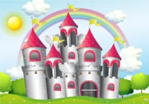 Princess Castle Backdrop Banner - 2m H X 3m W